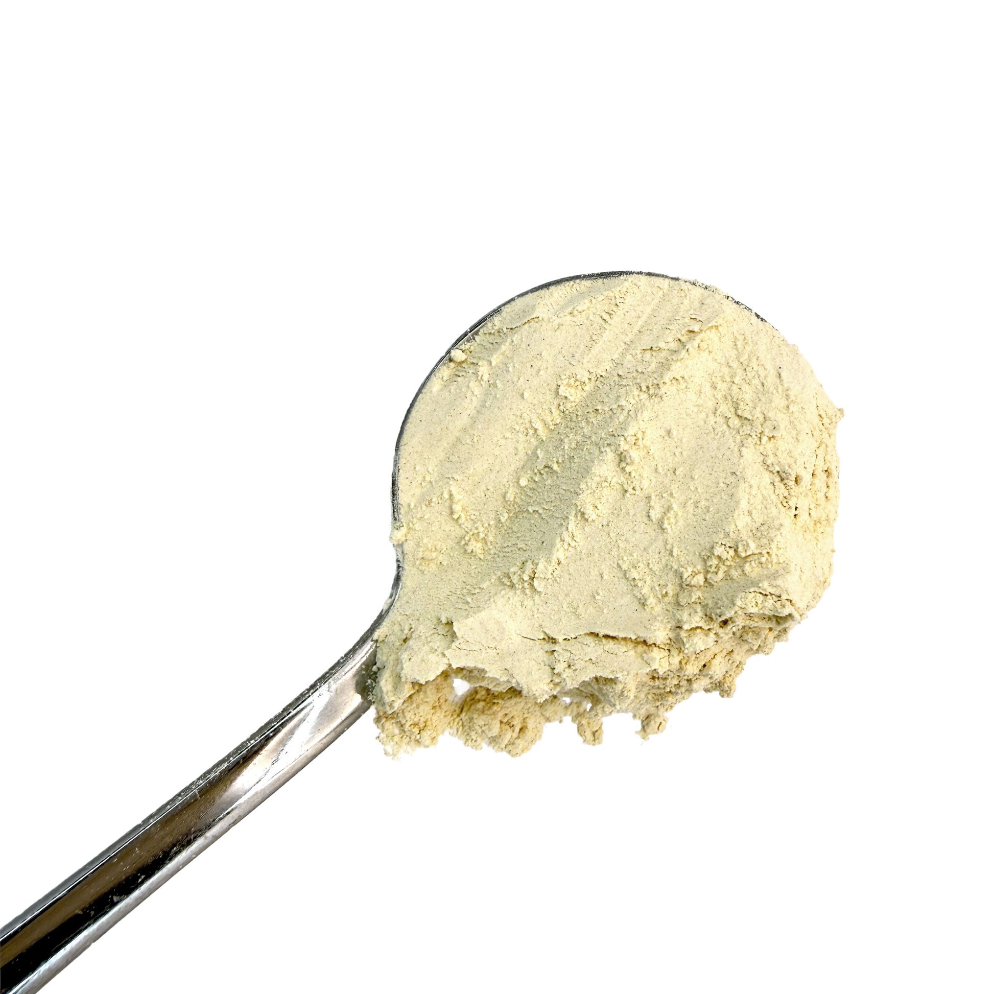 A spoonful of pale, finely ground garlic powder.