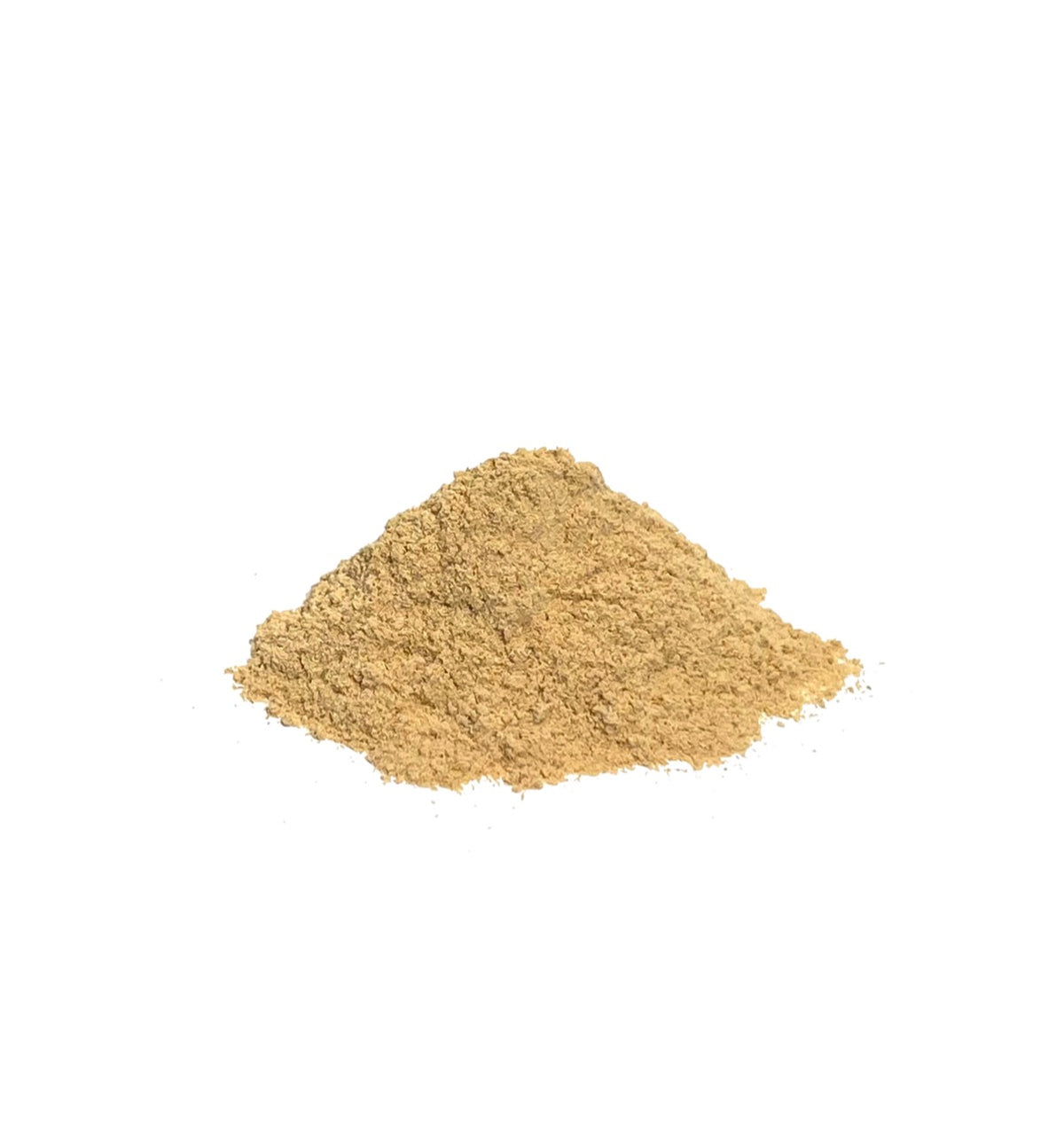 Pile of finely ground beige hydrangea root powder
