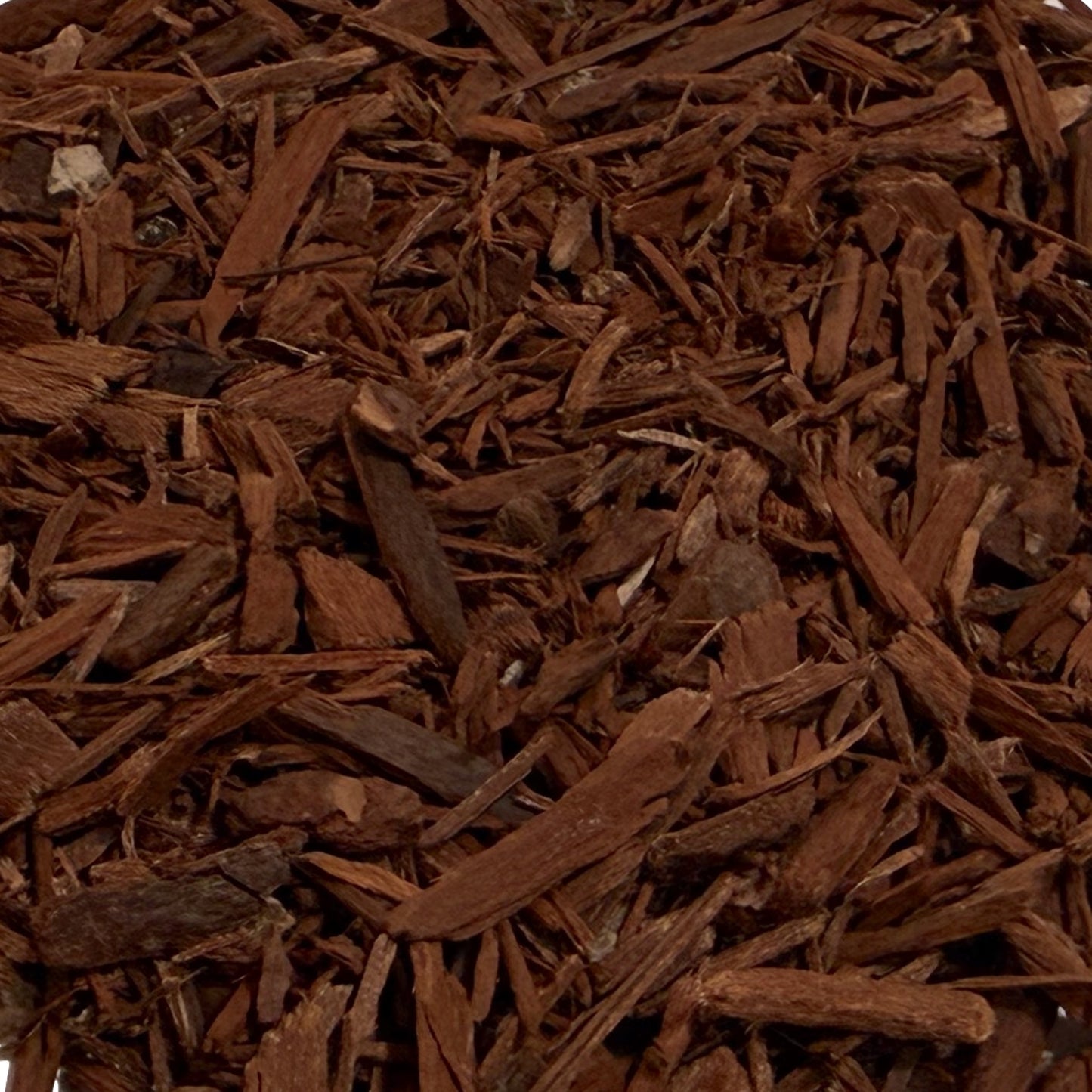 Close up of yohimbe bark cut and sifted pieces