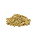A small mound of fine, beige citrus bioflavonoid powder on a seamless white background.