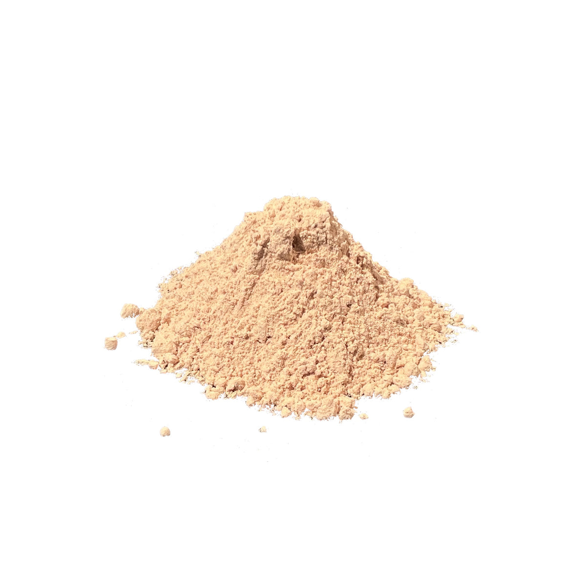 Mound of beige-colored Asian ginseng root powder