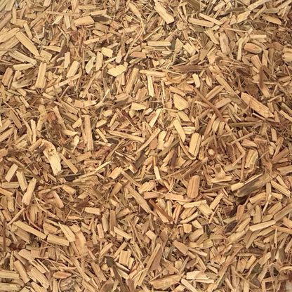 Close-up of a pile of dried passionflower herb