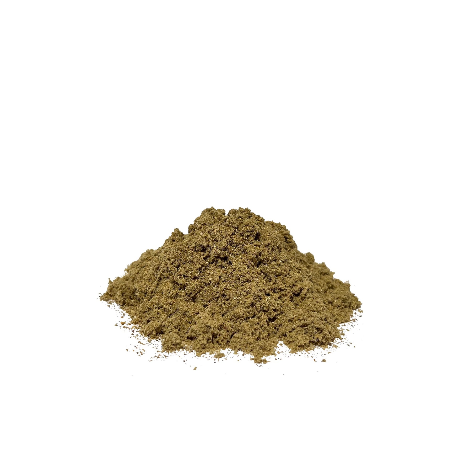 Ground yellow-green raspberry leaves in a clumpy pile